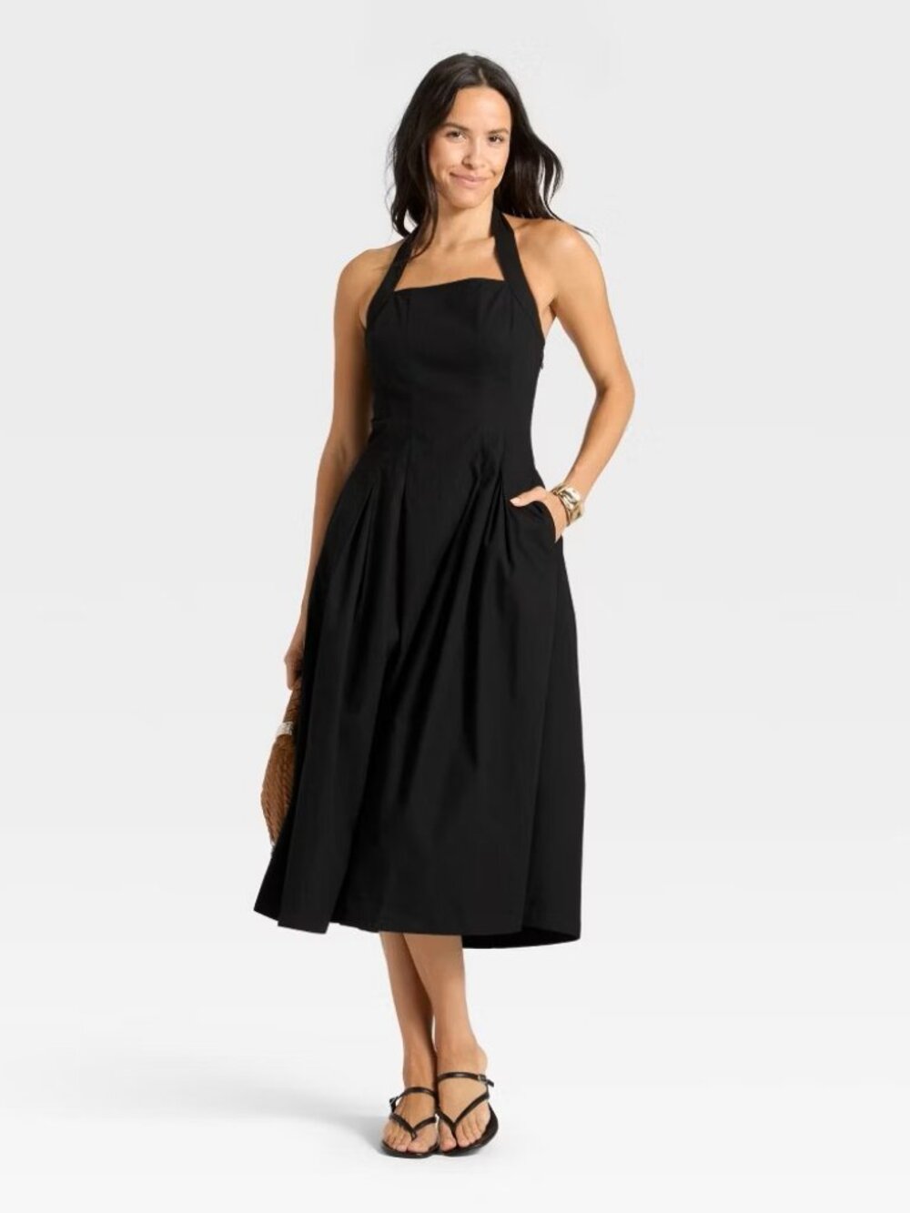 Women Midi Halter Dress - A New Day (ZIPPER OFF TRACK)